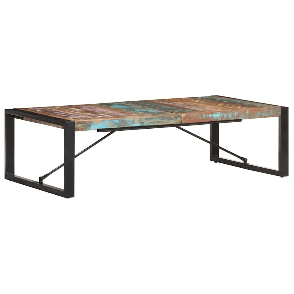 Industrial Style Coffee Table Solid Reclaimed Wood Brown 140x70x40cm