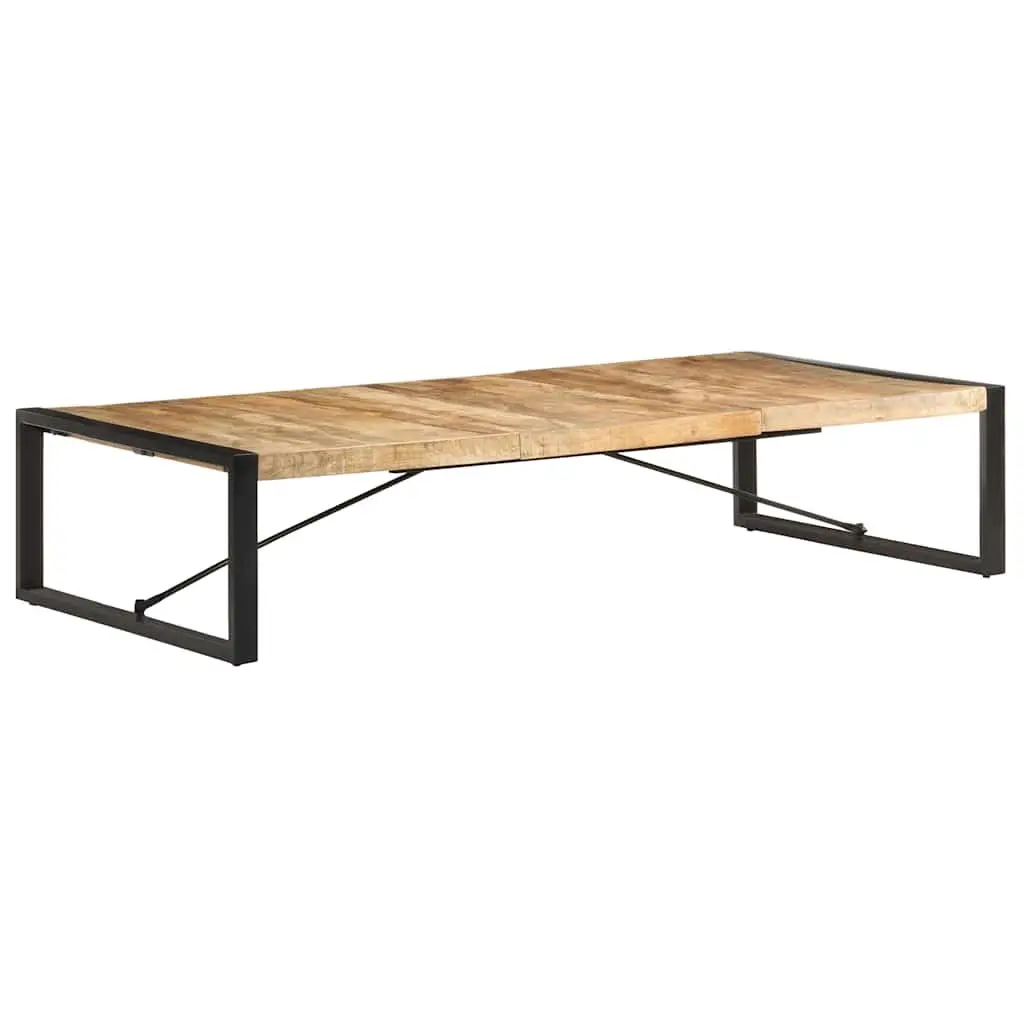 Coffee Table Industrial Style Solid Mango Wood 180x90x40 cm Brown