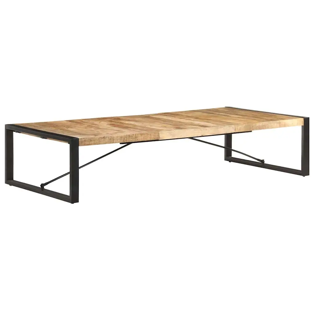 Coffee Table Industrial Style Solid Mango Wood 180x90x40 cm Brown