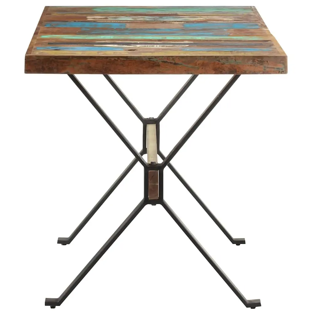 Dining Table Industrial Style Solid Reclaimed Wood 140x70x76 cm Multicolour