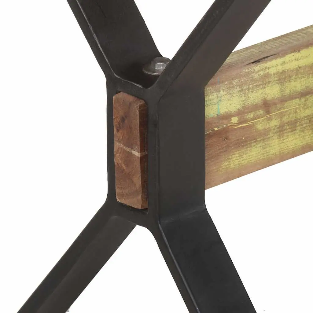 Dining Table Industrial Style Solid Reclaimed Wood 140x70x76 cm Multicolour