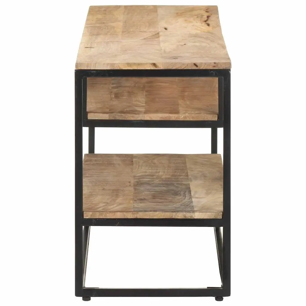 TV Cabinet Industrial Style 130x30x45cm Rough Mango Wood Brown