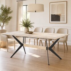 Mango Wood Dining Table 180x90x76 cm for Everyday Use