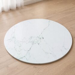 Ø50cm Round Tempered Glass Table Top With Marble Design