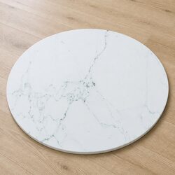 Tempered Glass Table Top with Marble Design Ø70cm