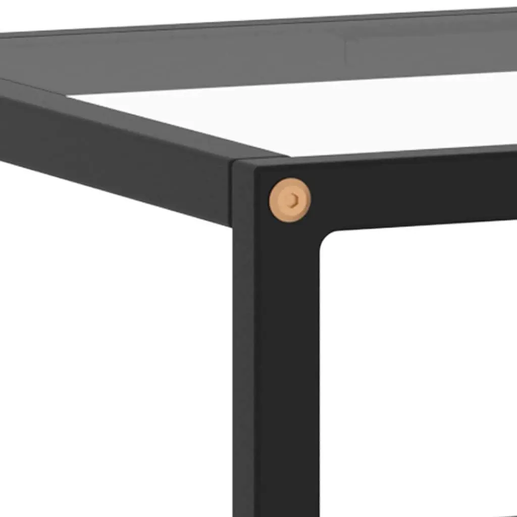 TV Cabinet with Tempered Glass Shelving Black 120 x 40 x 40 cm