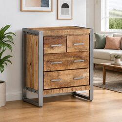Sideboard with Four Drawers, 60x35x70 cm, Brown