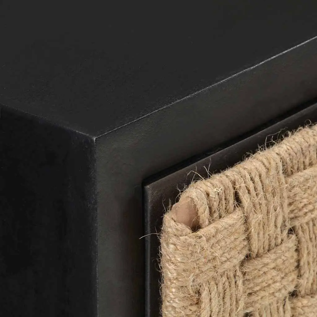 Bedside Cabinet Industrial Style Two Drawer 40x30x50 cm Black