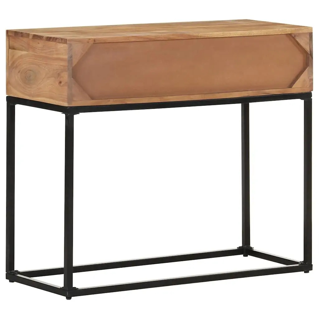 Console Table Solid Acacia Wood with Drawers 90x35x76 cm Brown