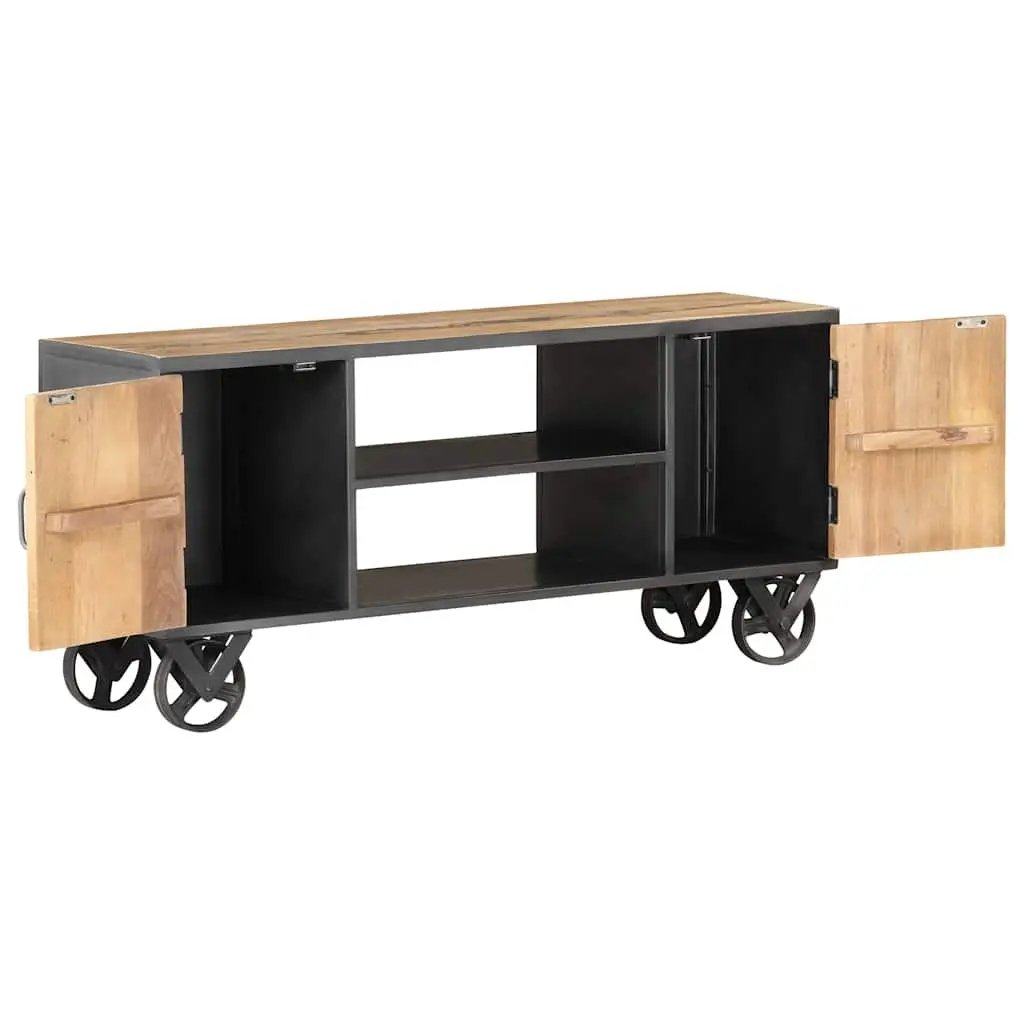 TV Cabinet Industrial Style Solid Reclaimed Wood 110x30x49cm Brown