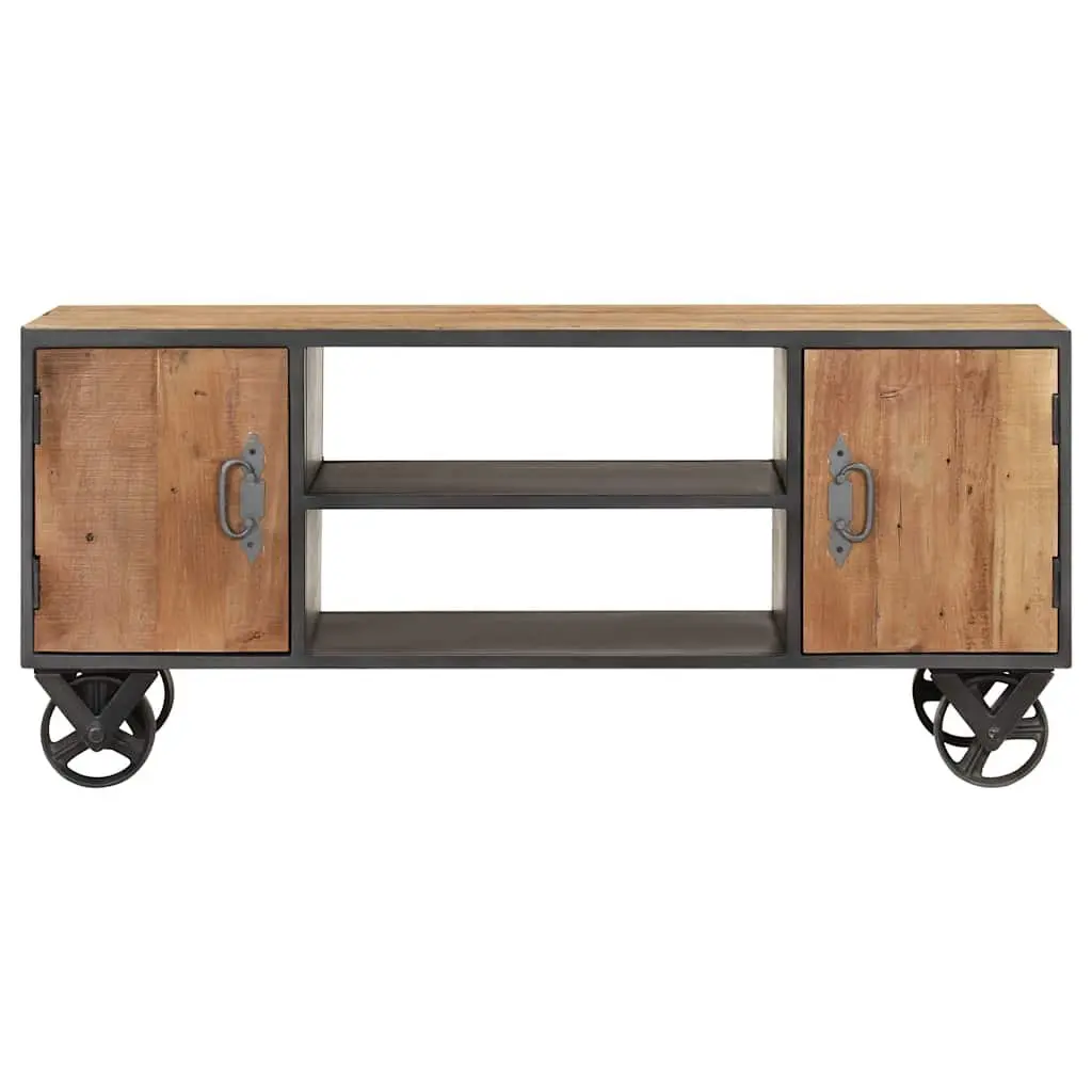 TV Cabinet Industrial Style Solid Reclaimed Wood 110x30x49cm Brown