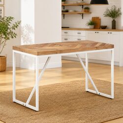Dining Table 120x60x76 cm Made of Solid Acacia and Mango Wood