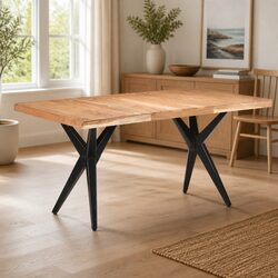 Dining Table 160x80x76 cm in Solid Acacia Wood