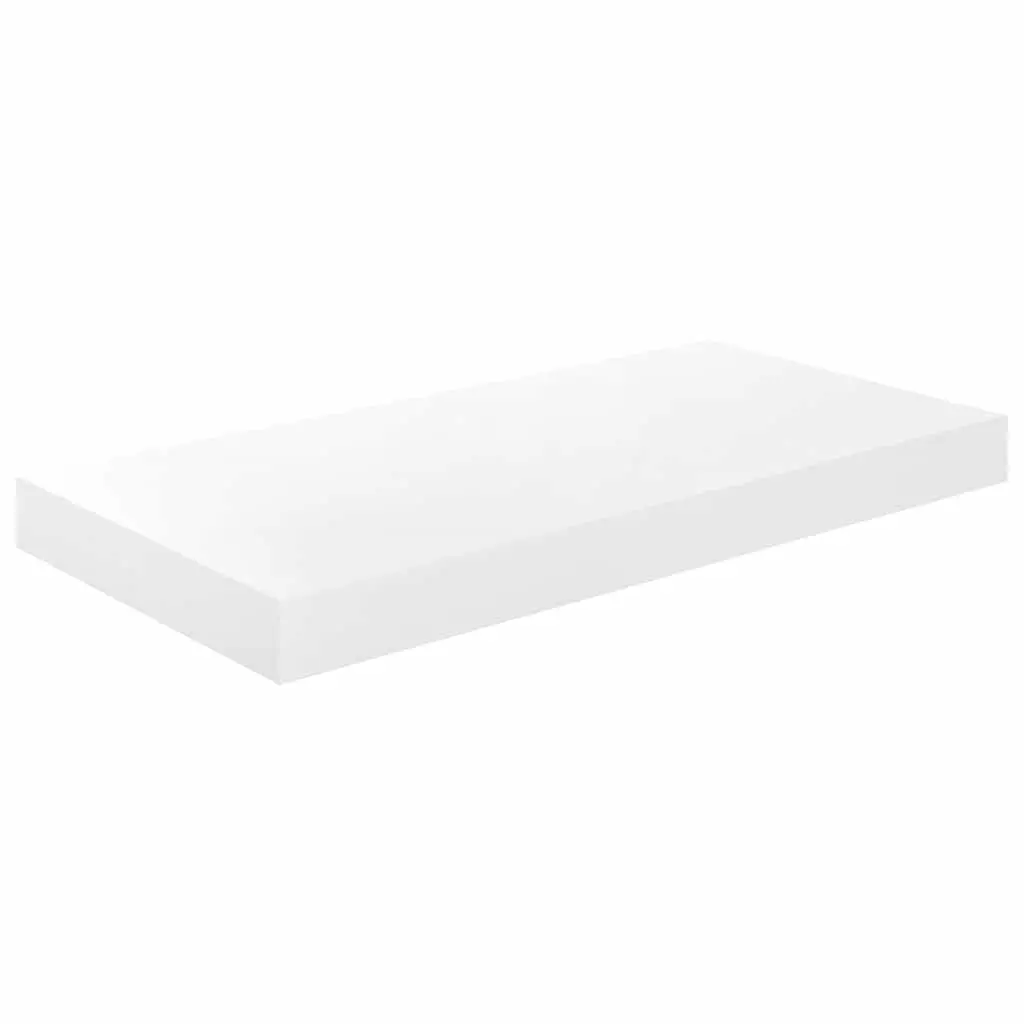 Wall Shelf Modern Invisible Mounting System 50 x 23.5 x 3.8 cm White High Gloss