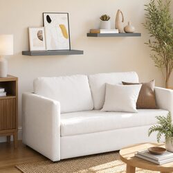 Floating Wall Shelves Set of 2 in Grey 60x23.5x3.8cm