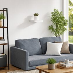 White Floating Wall Shelf with Invisible Mounting System
