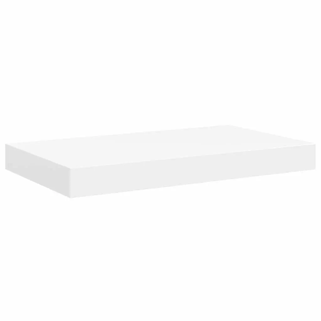 Floating Wall Shelves Set 4 Piece Invisible Mounting System White Display Storage Ledges