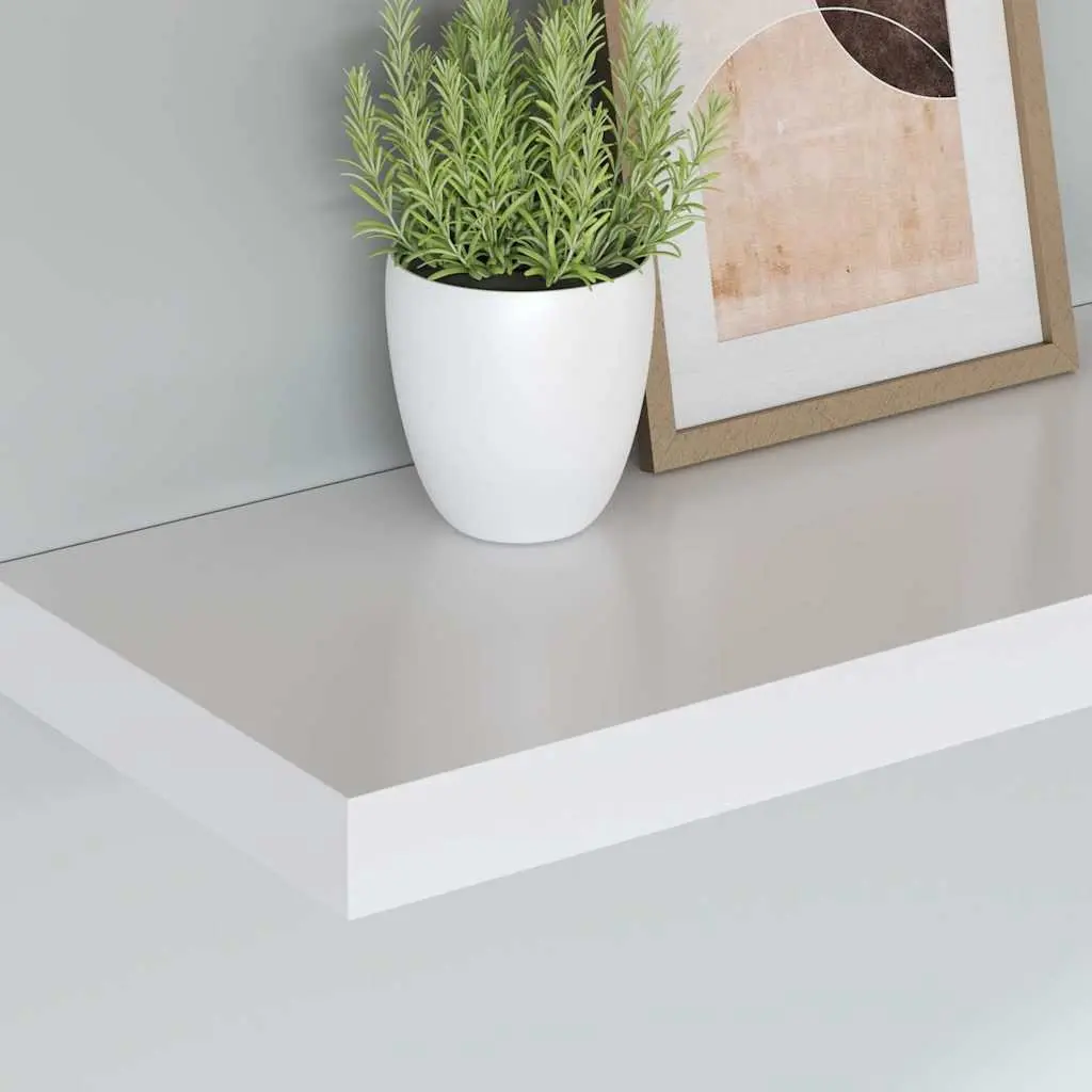 Floating Wall Shelves Invisible Mounting 90 x 23.5 x 3.8 cm White 4 Piece Set