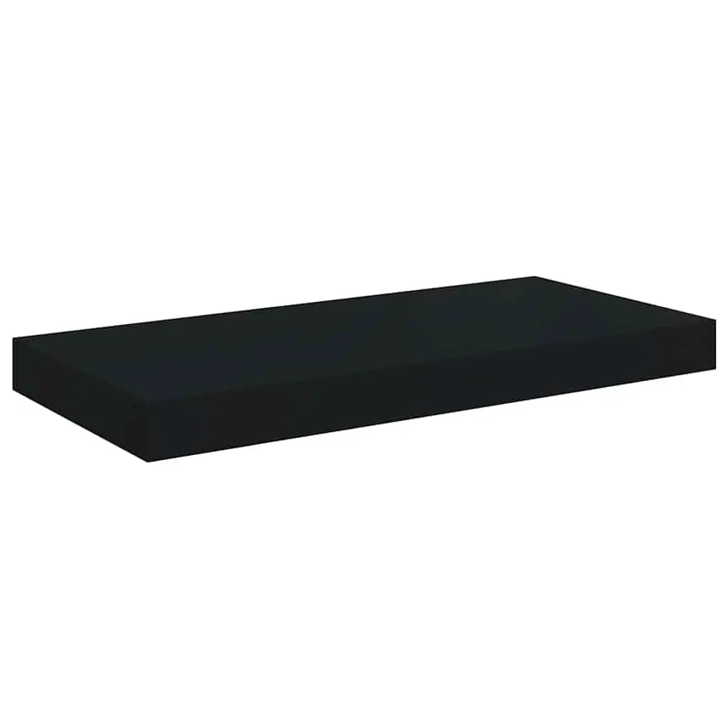 Wall Shelves Set Black Floating Display Shelves Modern Home Storage 50 x 23.5 x 3.8 cm