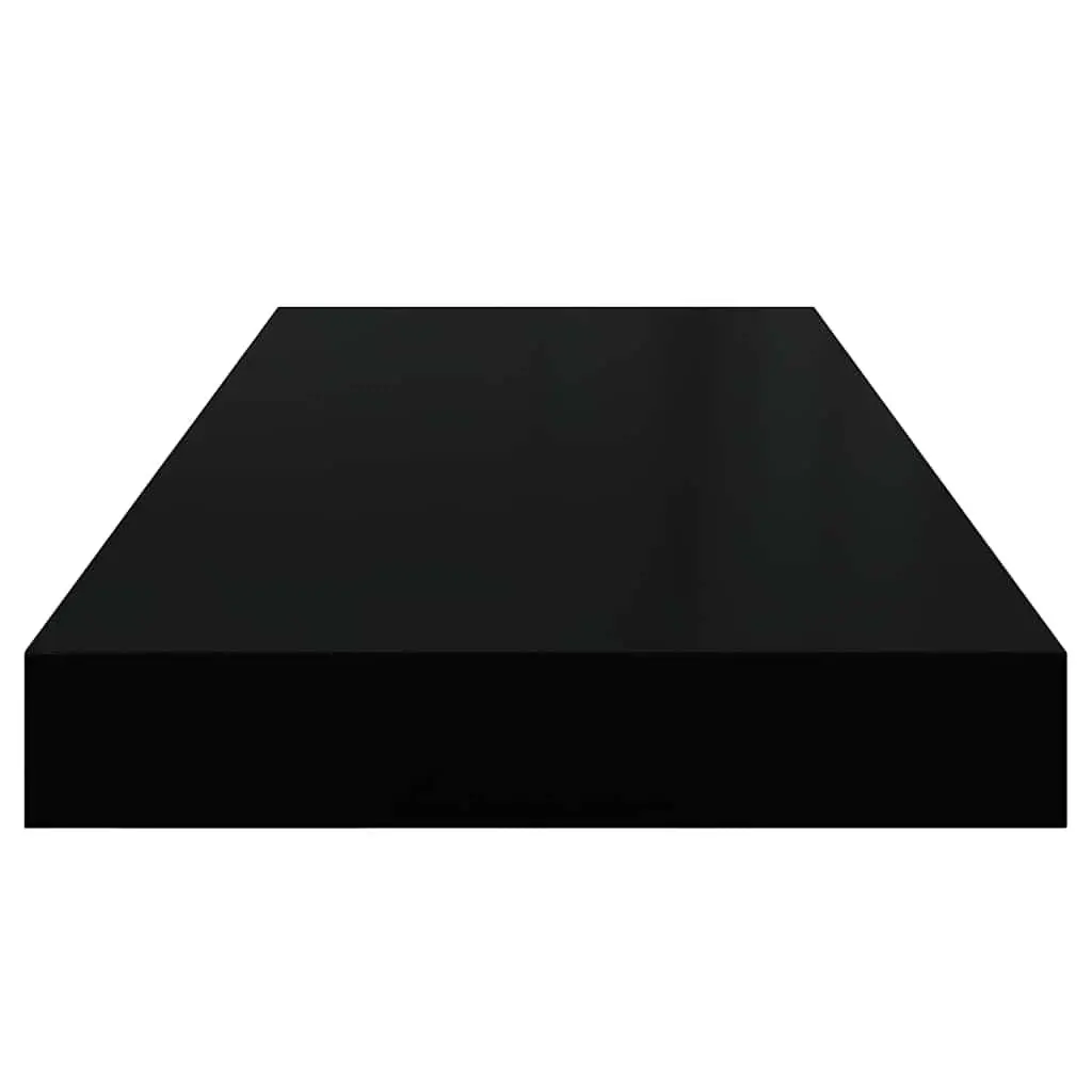 Wall Shelves Floating Display Black MDF 4 Piece Storage Rack
