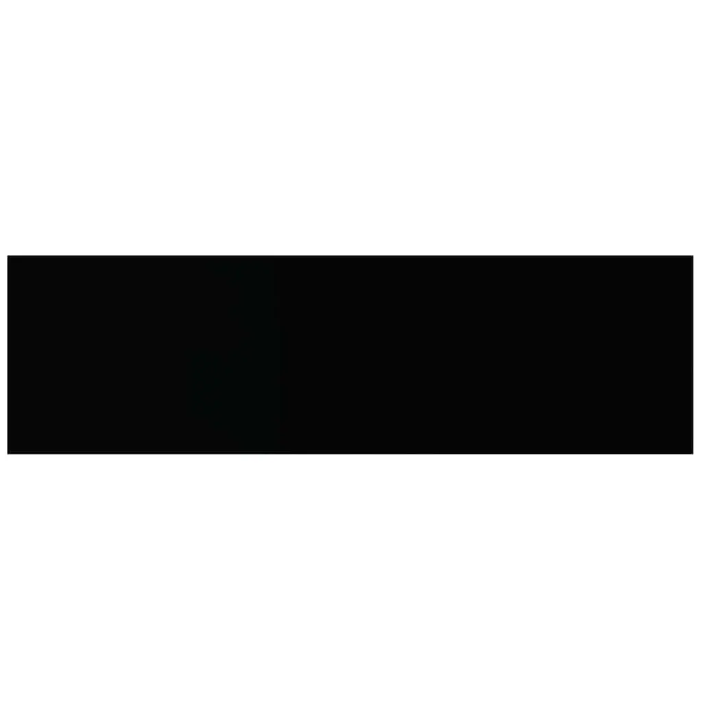 Wall Shelves Invisible Mounting System 80x23.5x3.8 cm Black 2 Piece Display Ledge Home Decor