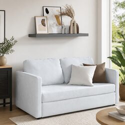Floating Wall Shelf Grey Display Rack with Metal Frame