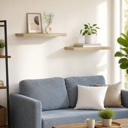 Brown Floating Wall Shelves - 2-Piece Set