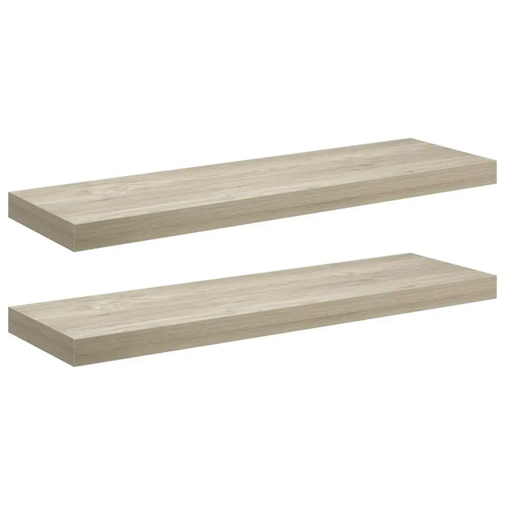 Wall Shelves Invisible Mounting 80 x 23.5 x 3.8 cm Brown 2 Piece