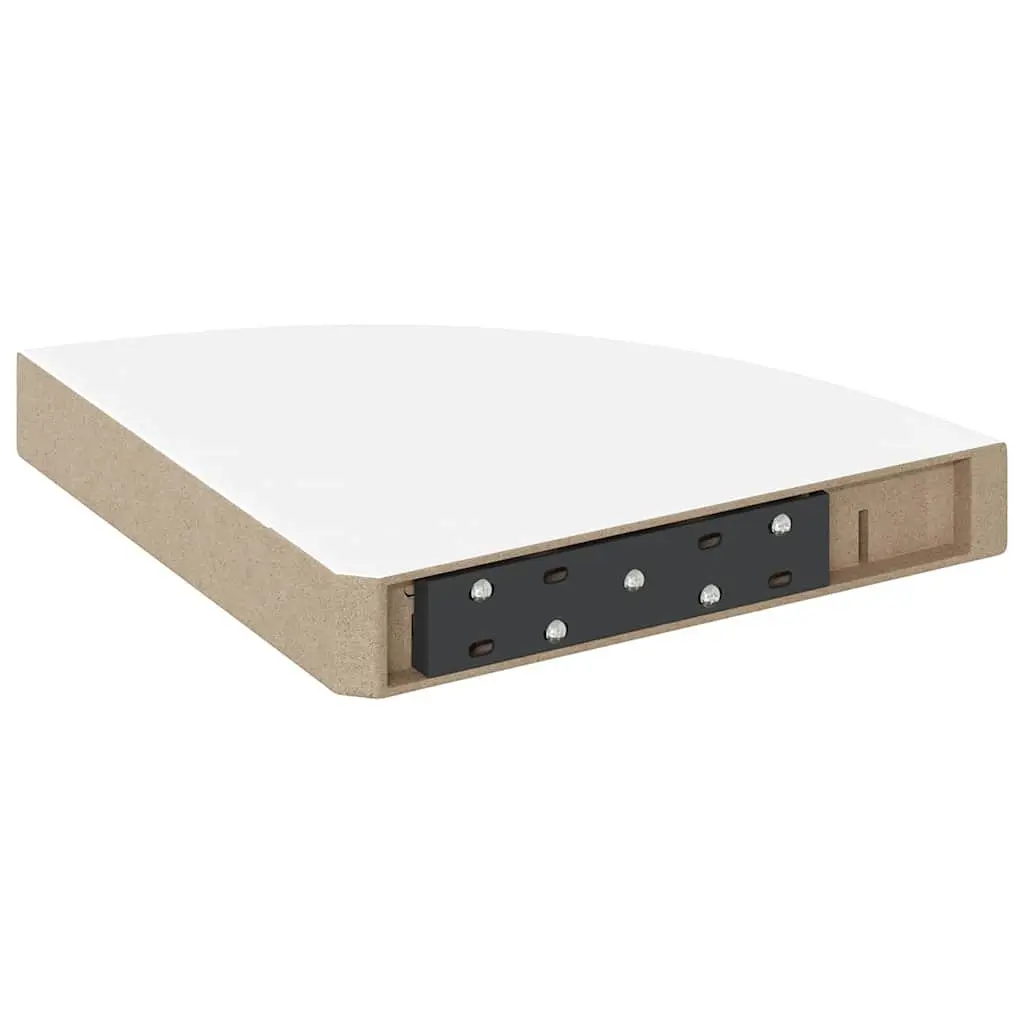 Floating Corner Wall Shelves High Gloss White 25x25x3.8cm Set