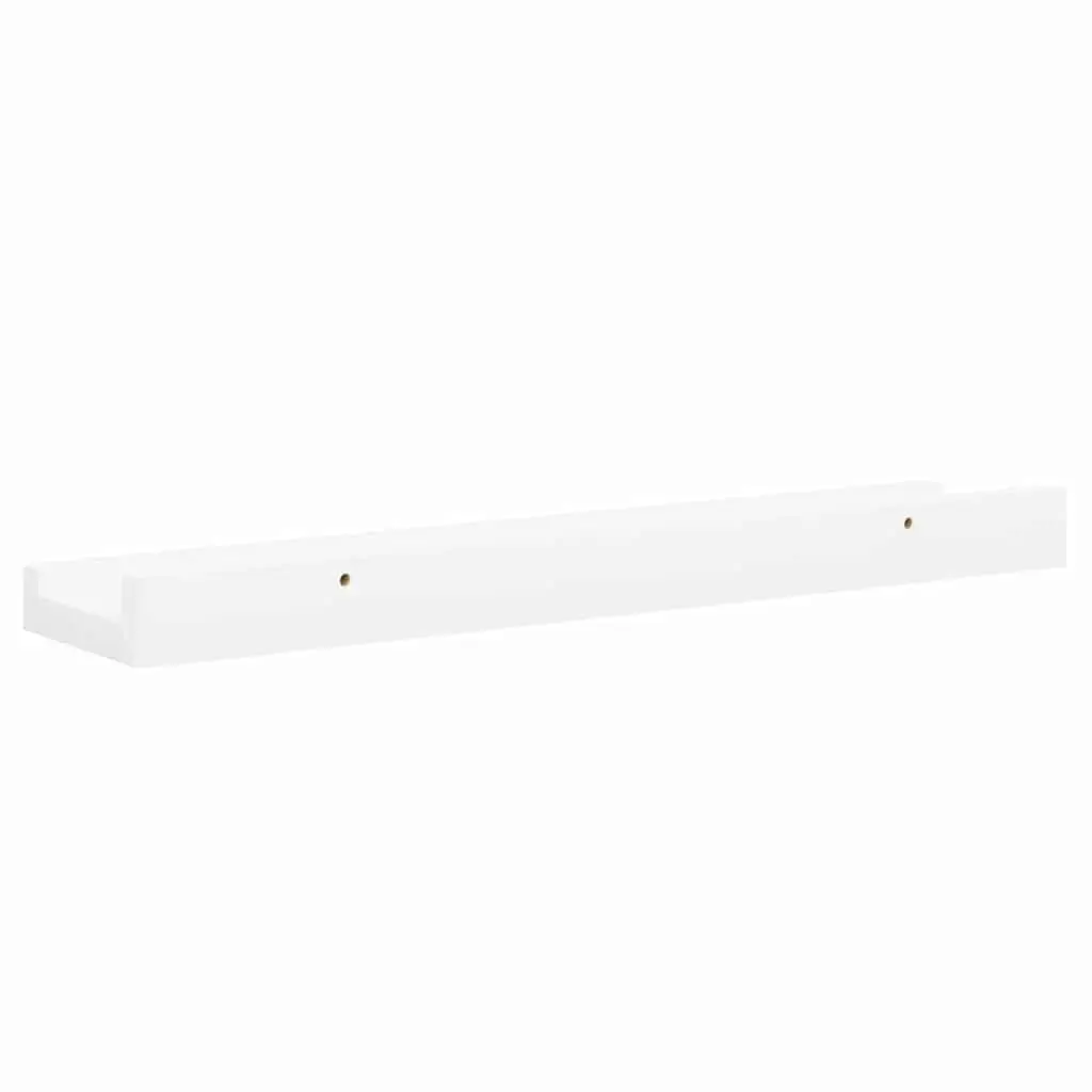 Picture Frame Ledge Shelves Wall-Mounted Display Convenience Feature 40x9x3 cm White 2 Piece