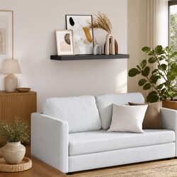 2-Piece Grey Wall-Mounted Display Ledge Set