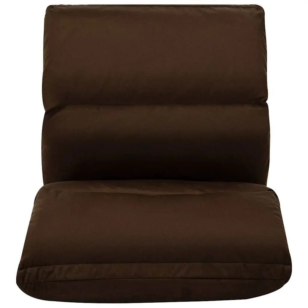 Folding Floor Chair Adjustable Compact Brown