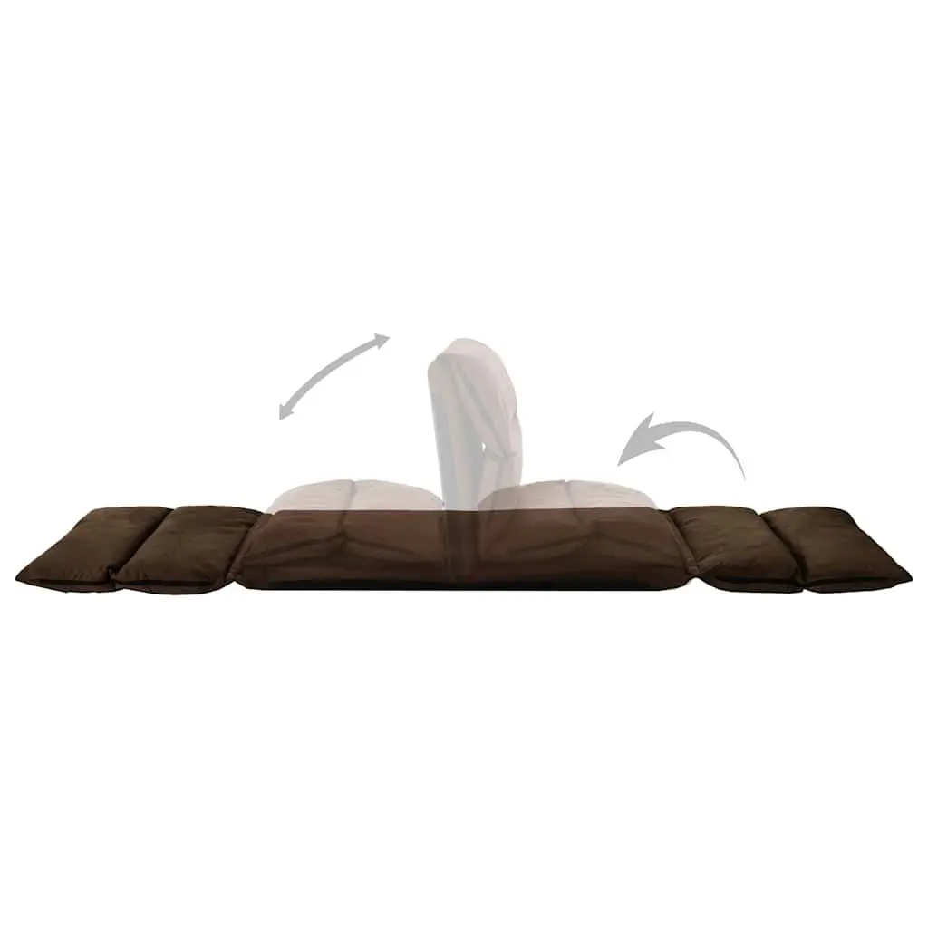 Folding Floor Chair Adjustable Compact Brown