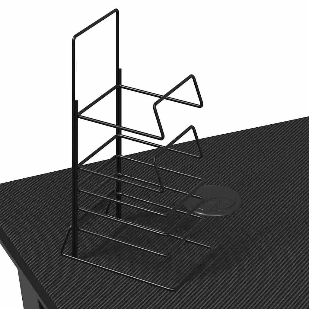 Gaming Desk Ergonomic Y Shape Legs 90x60x75cm Black