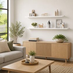 2 pcs Wall Shelves White 100x9x3 cm for Storage