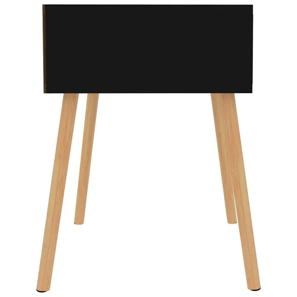 Bedside Cabinet Black 40x40x56 cm Modern Engineered Wood Side Table Bedroom