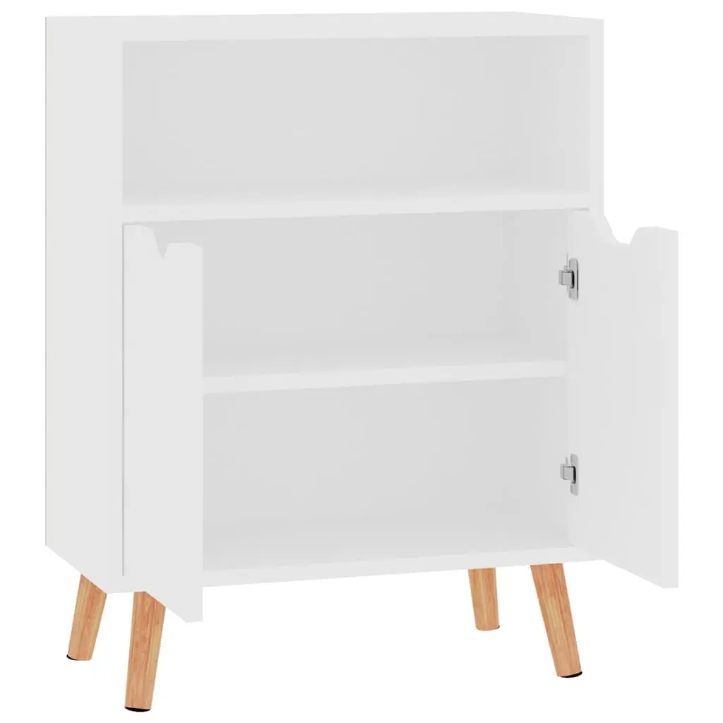 Sideboard Storage Cabinet Engineered Wood Spacious White 60W x 30D x 72H cm