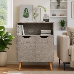 Living Room Sideboard Cabinet in Grey Engineered Wood