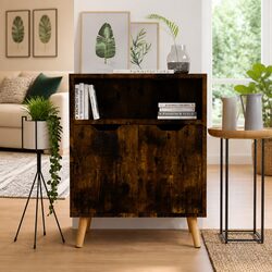 Brown Engineered Wood Sideboard Cabinet for Storage