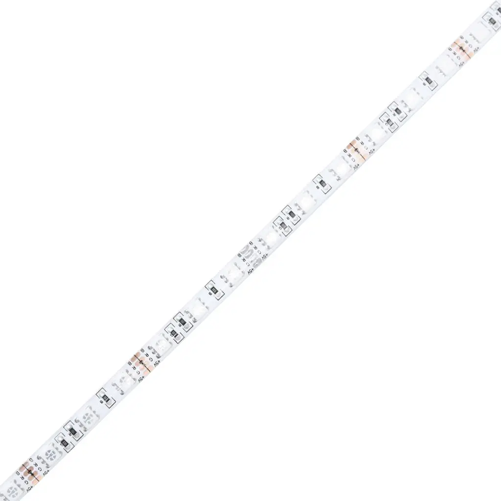 Bed Frame Slatted Base RGB LED Lights White 90x190 cm