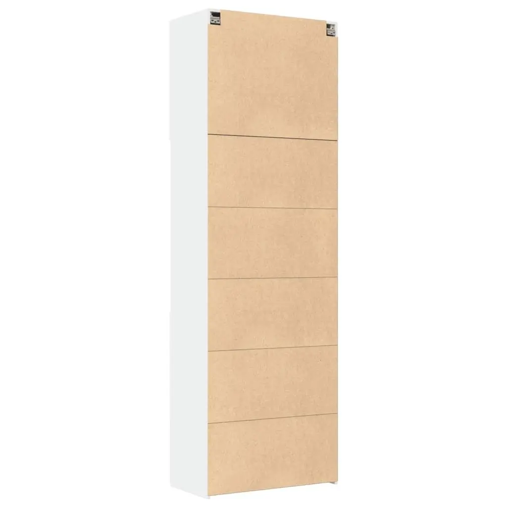 Highboard Storage Cabinet Engineered Wood Moisture Resistant 80x42.5x249cm White