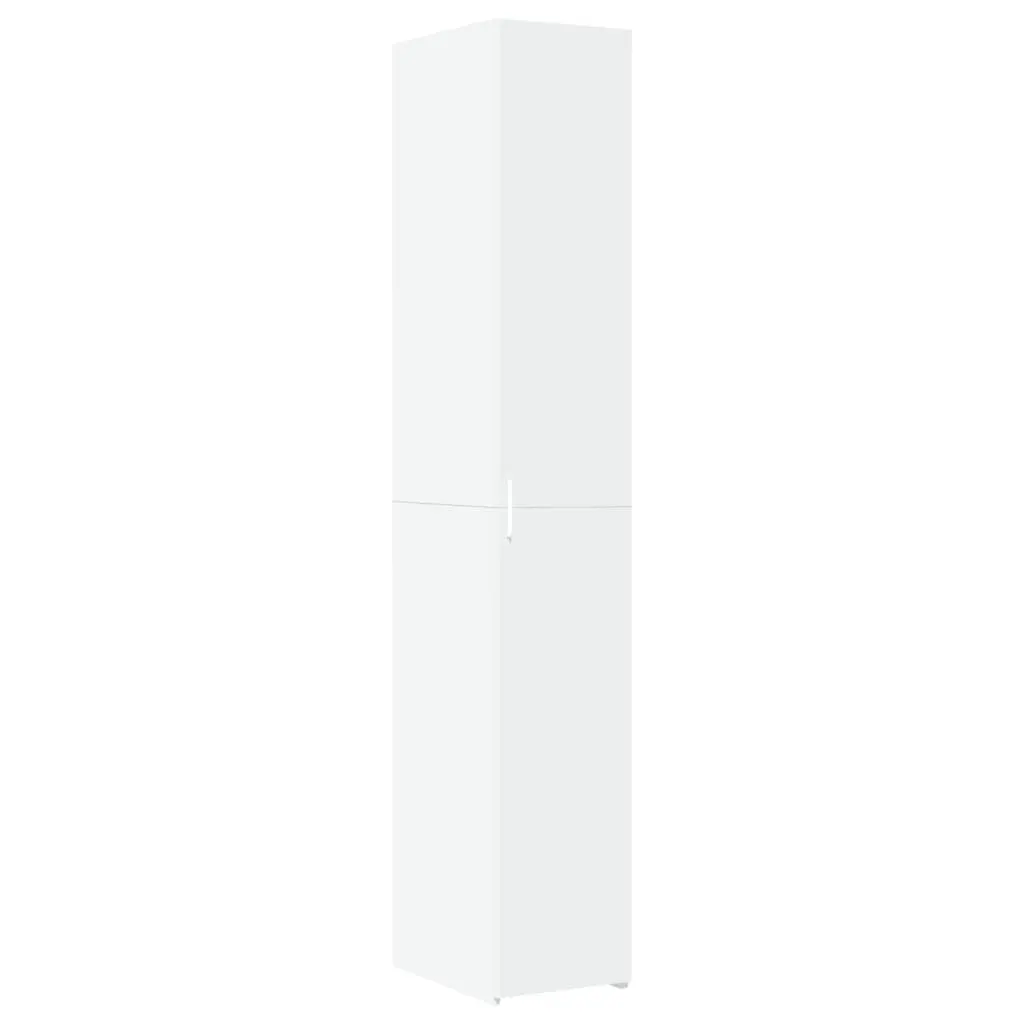 Highboard Storage Cabinet Engineered Wood White 30x42.5x185cm