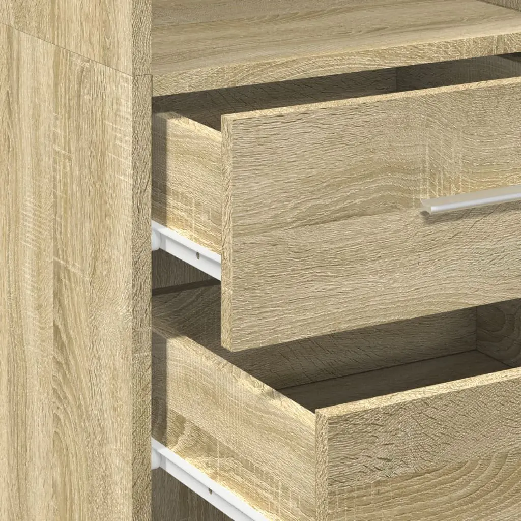 Highboard Storage Cabinet Engineered Wood Brown 40x42.5x185cm