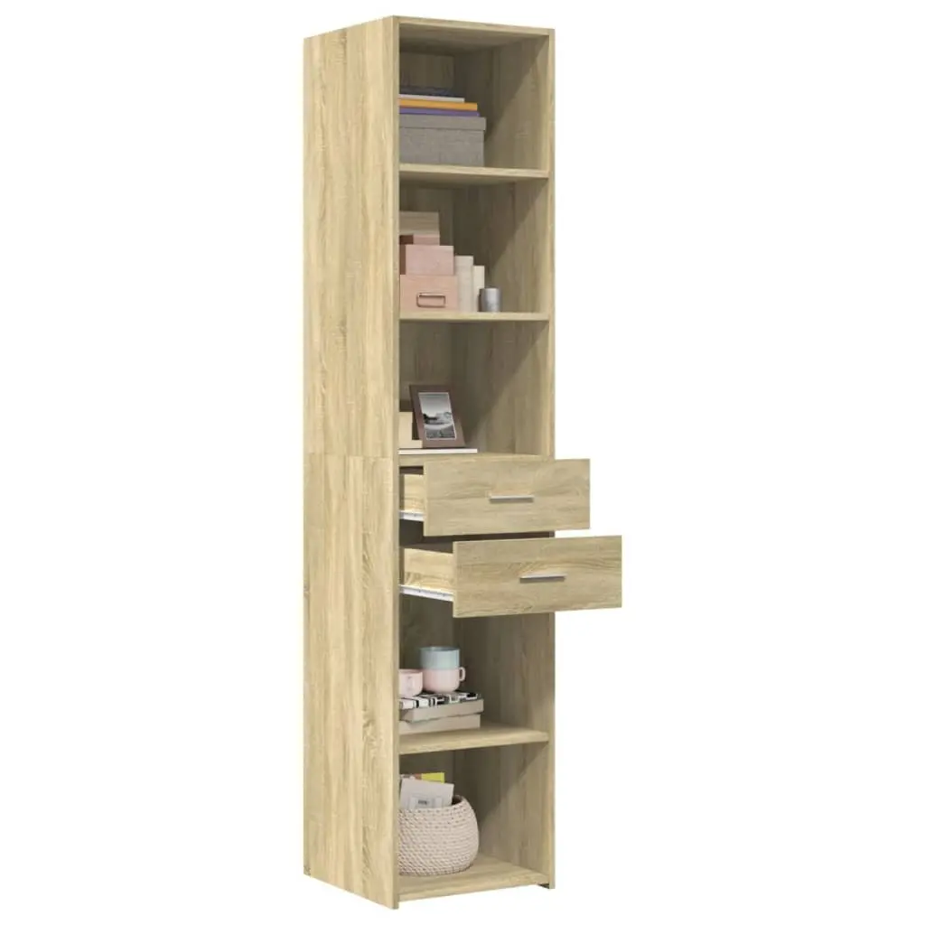 Highboard Storage Cabinet Engineered Wood Brown 40x42.5x185cm