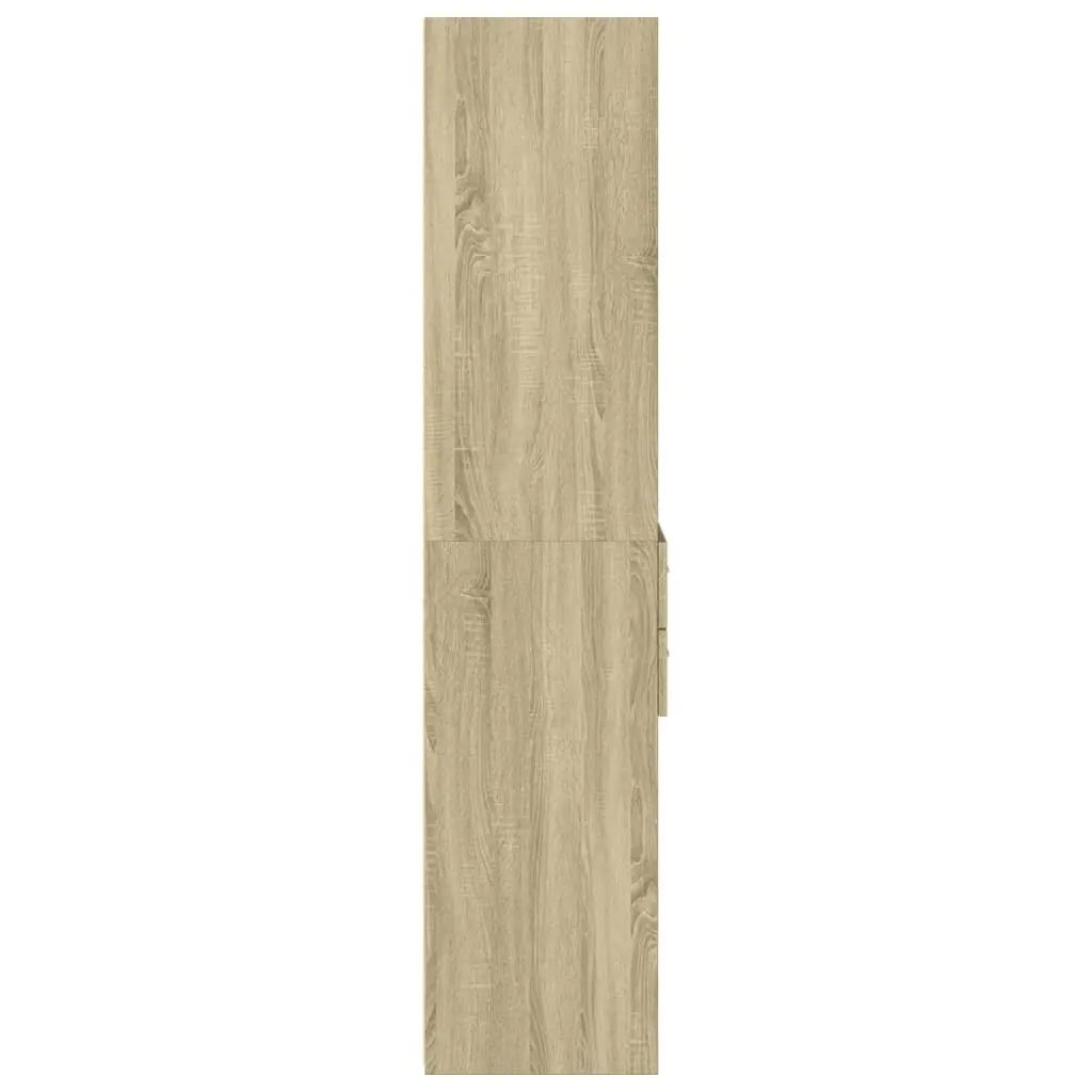Highboard Storage Cabinet Brown Engineered Wood 50x42.5x185cm Sideboard