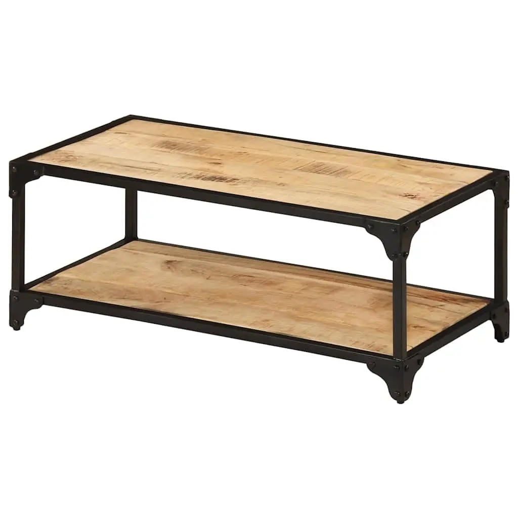 Coffee Table Solid Mango Wood Vintage Style 90x45x35cm Brown