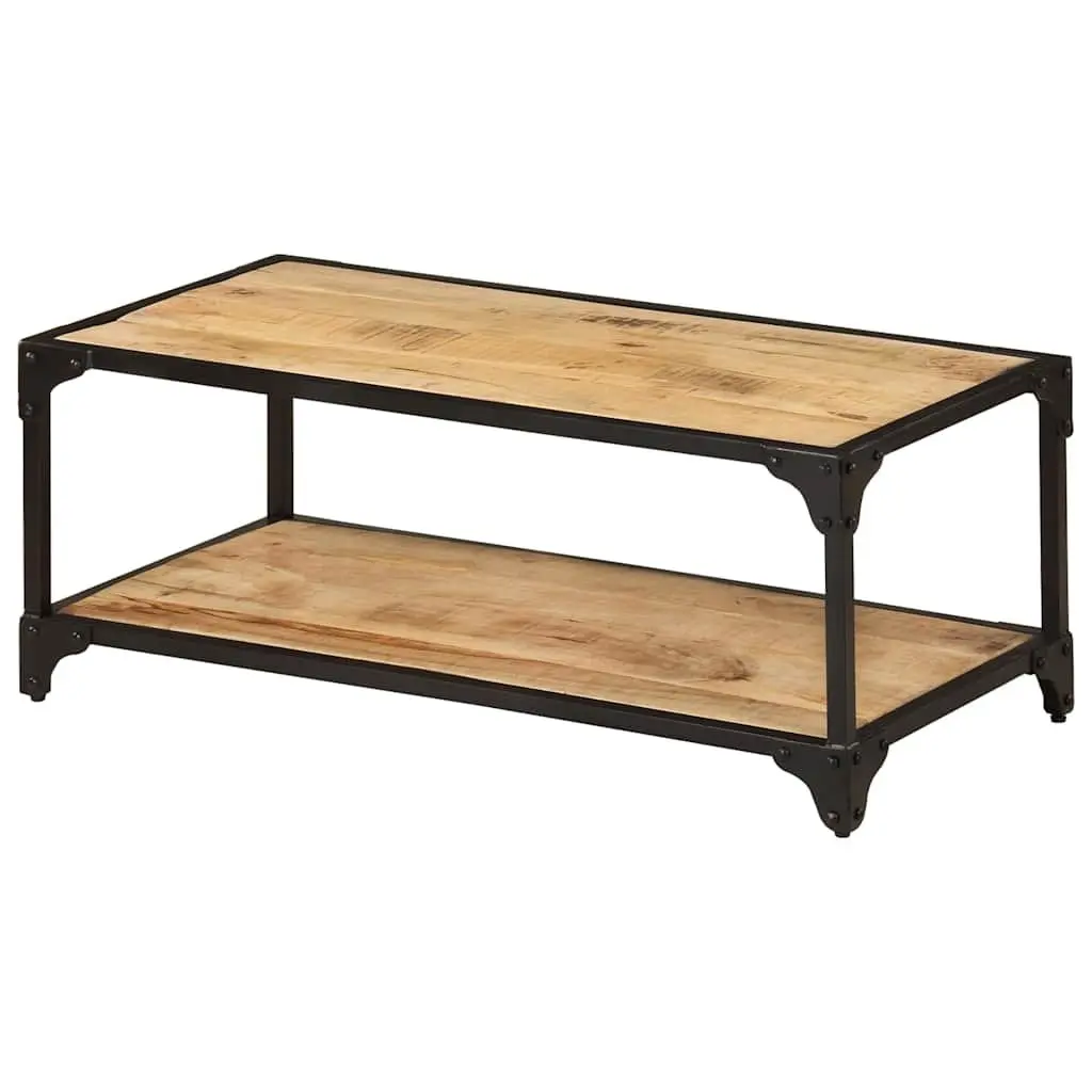 Coffee Table Solid Mango Wood Vintage Style 90x45x35cm Brown