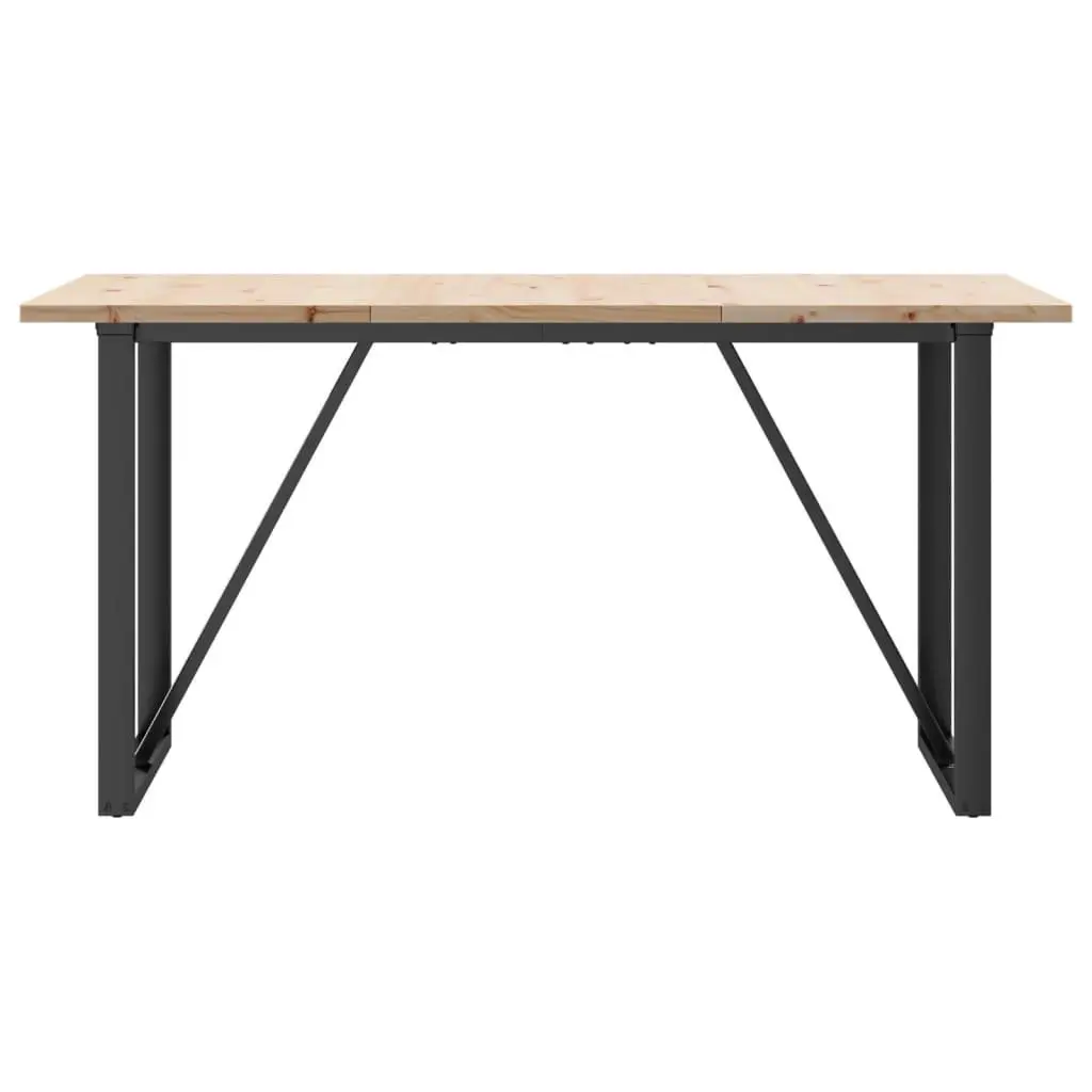 Dining Table O-Frame Sturdy 140x80cm Solid Wood Pine Brown
