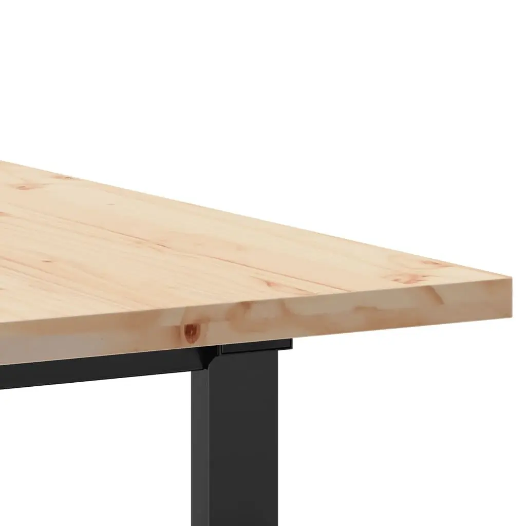 Dining Table O-Frame Sturdy 140x80cm Solid Wood Pine Brown