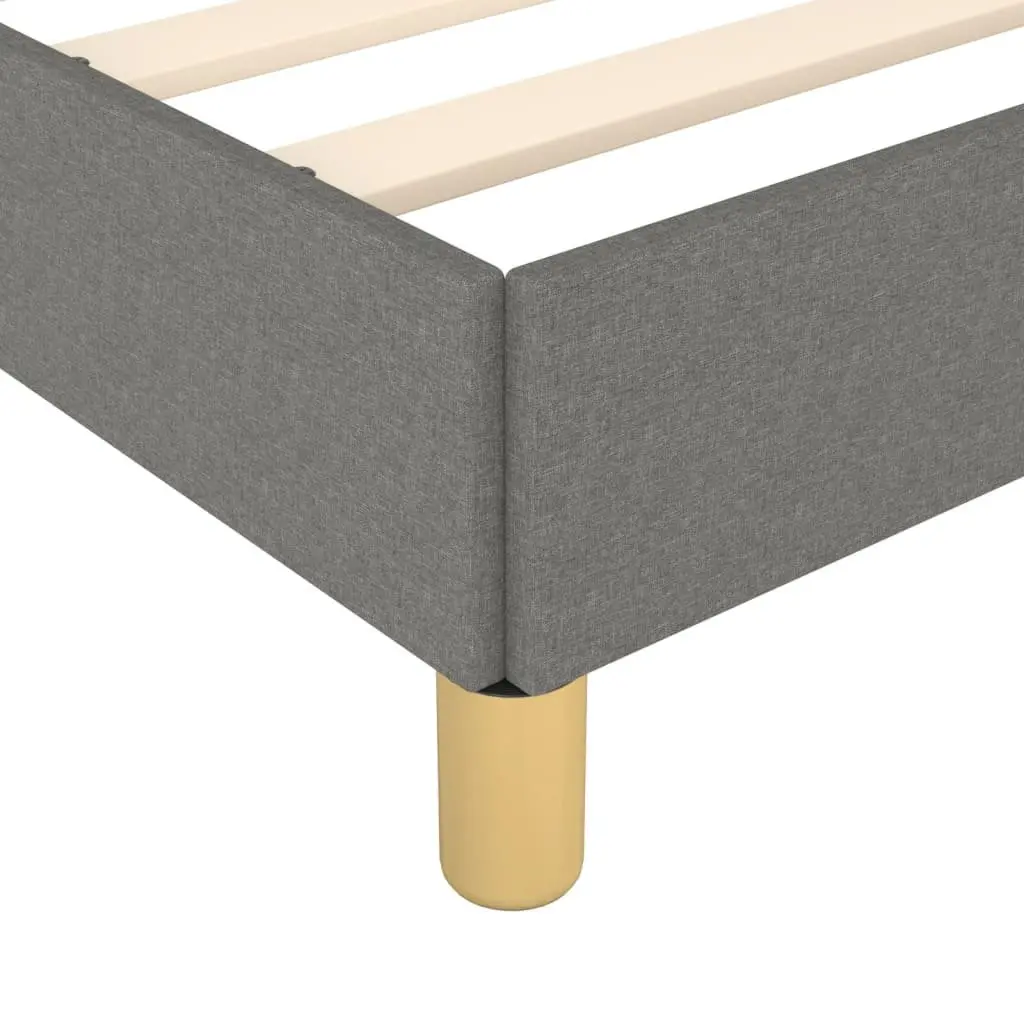 Queen Bed Frame Adjustable Headboard Grey Fabric 152x203cm